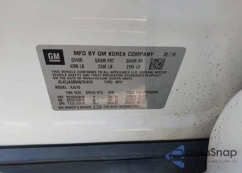 2019 Buick Encore Fwd Preferred from USA, damaged, VIN KL4CJASB5KB701679